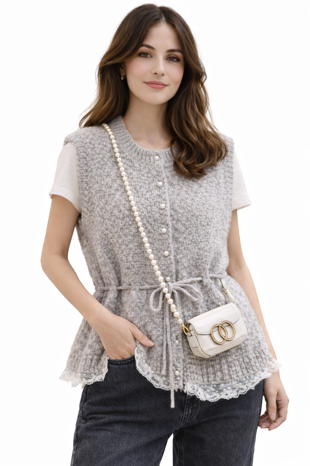 Pearl Grace - Gilet smanicato