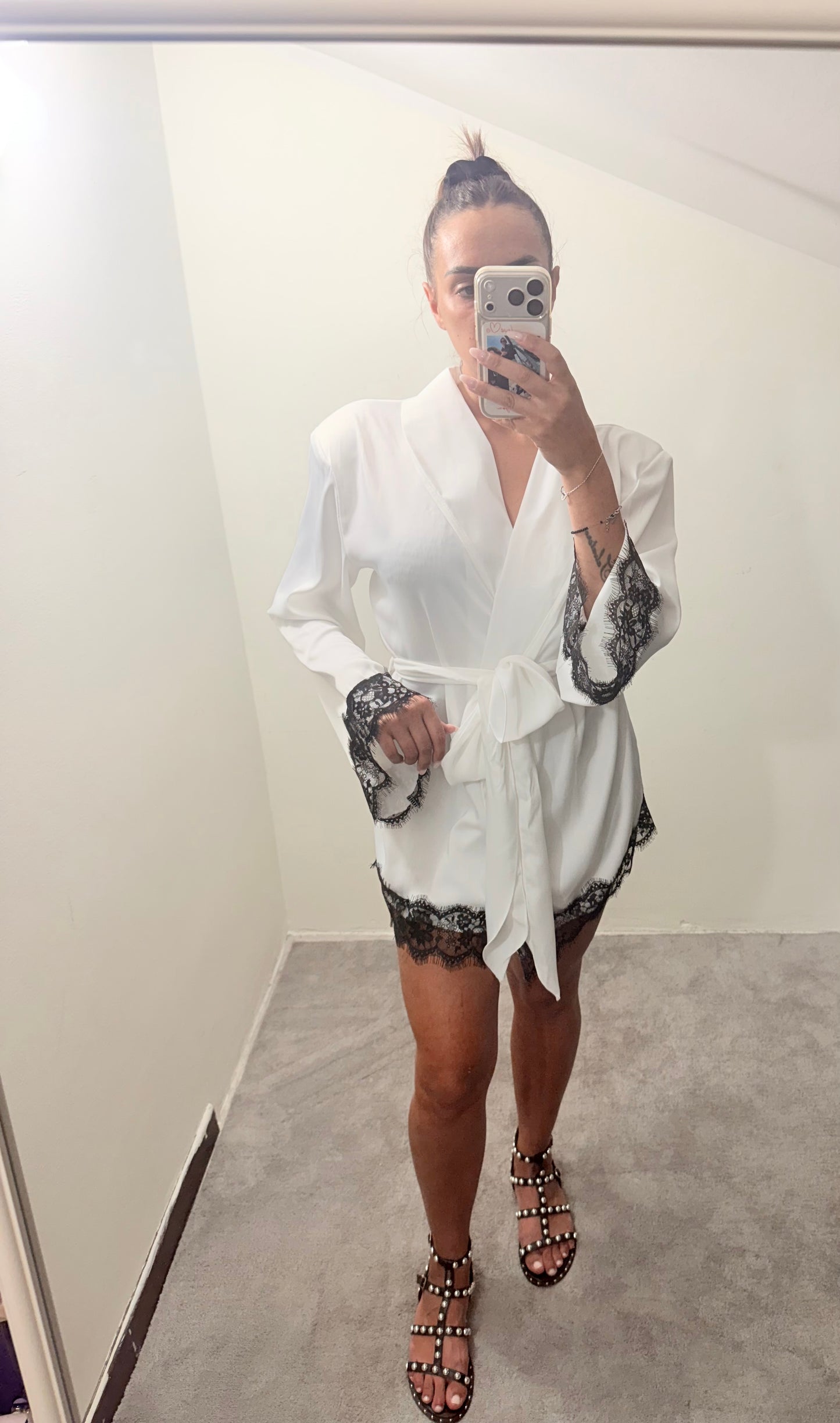 Kimono pizzo white