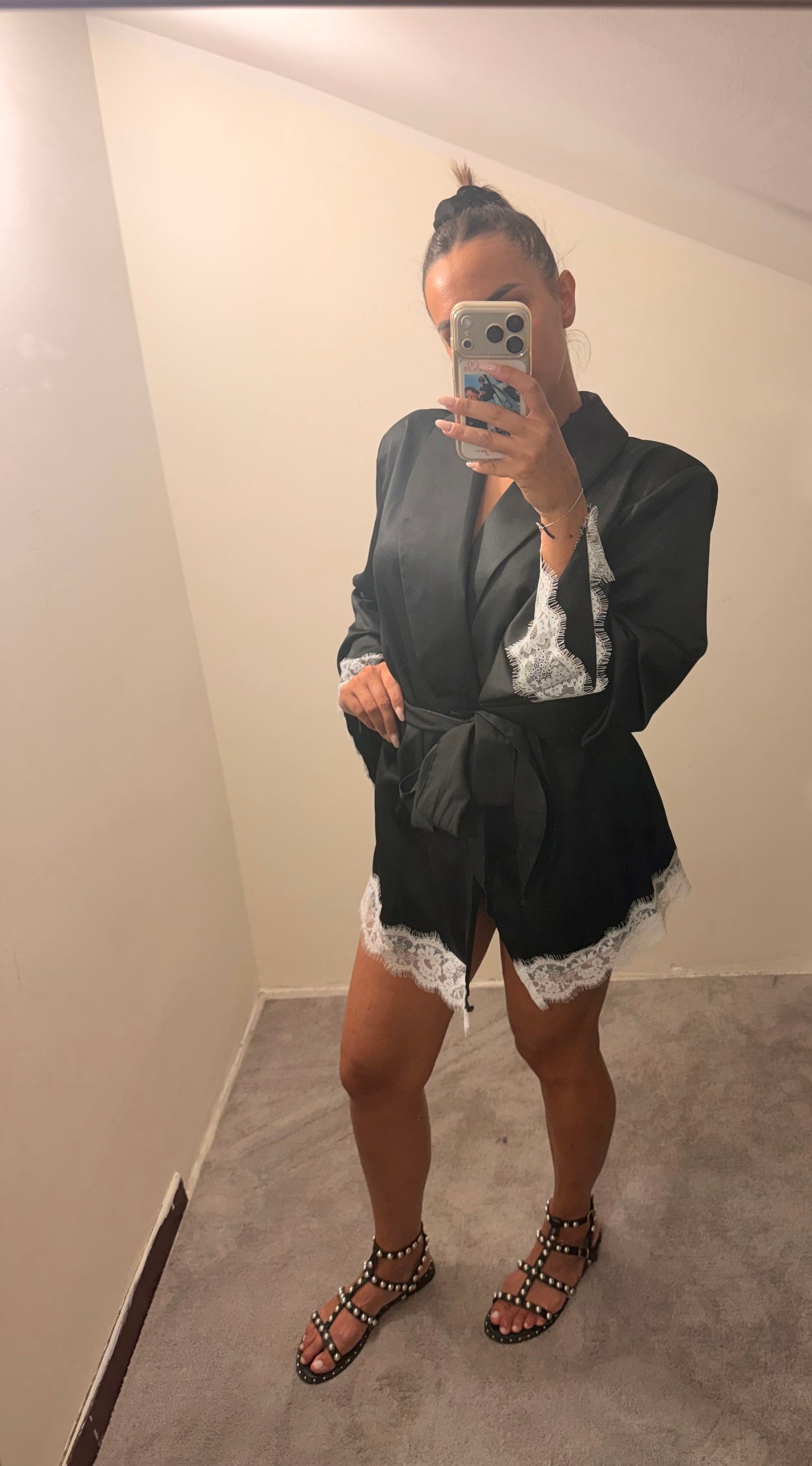 Kimono pizzo black