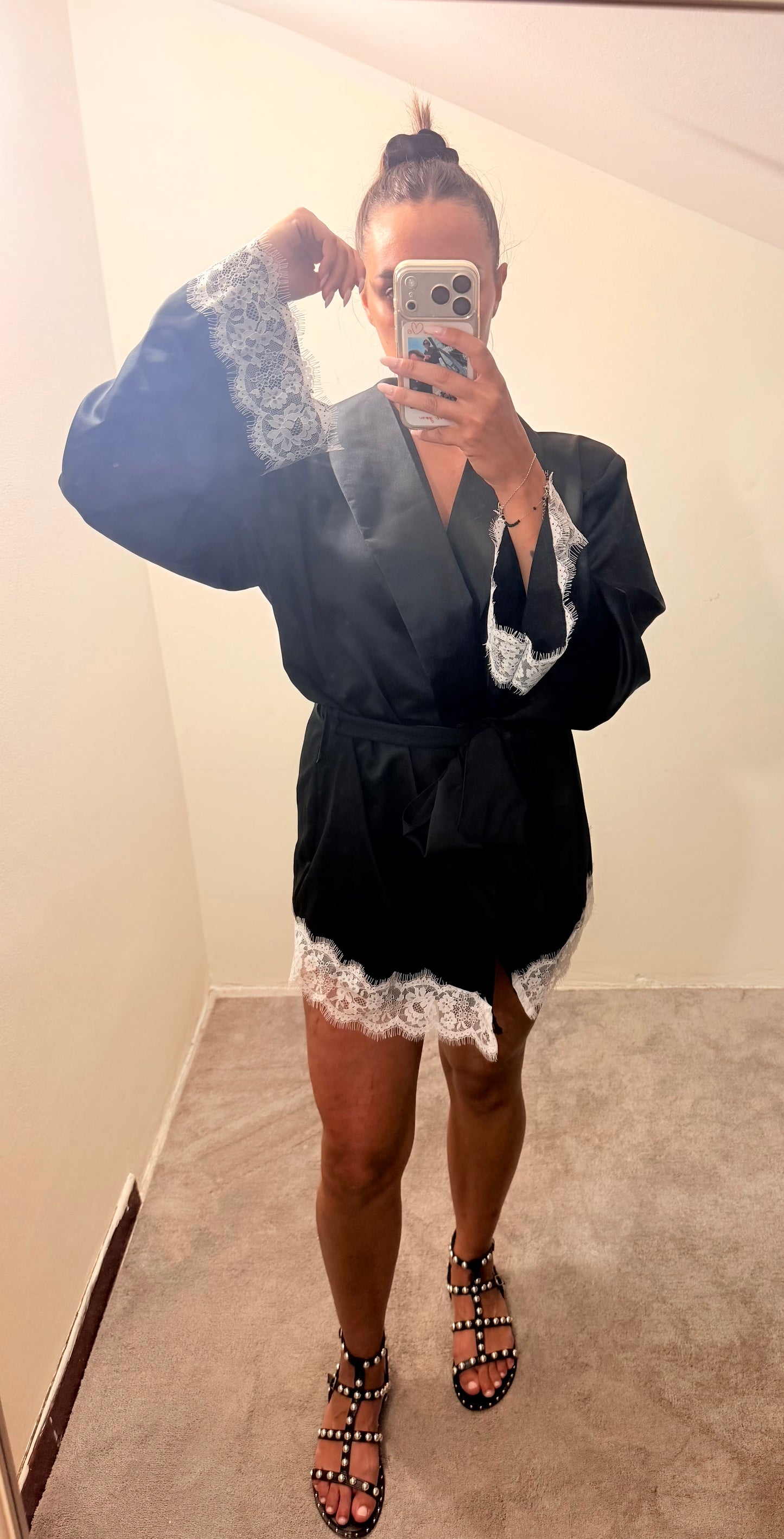Kimono pizzo black