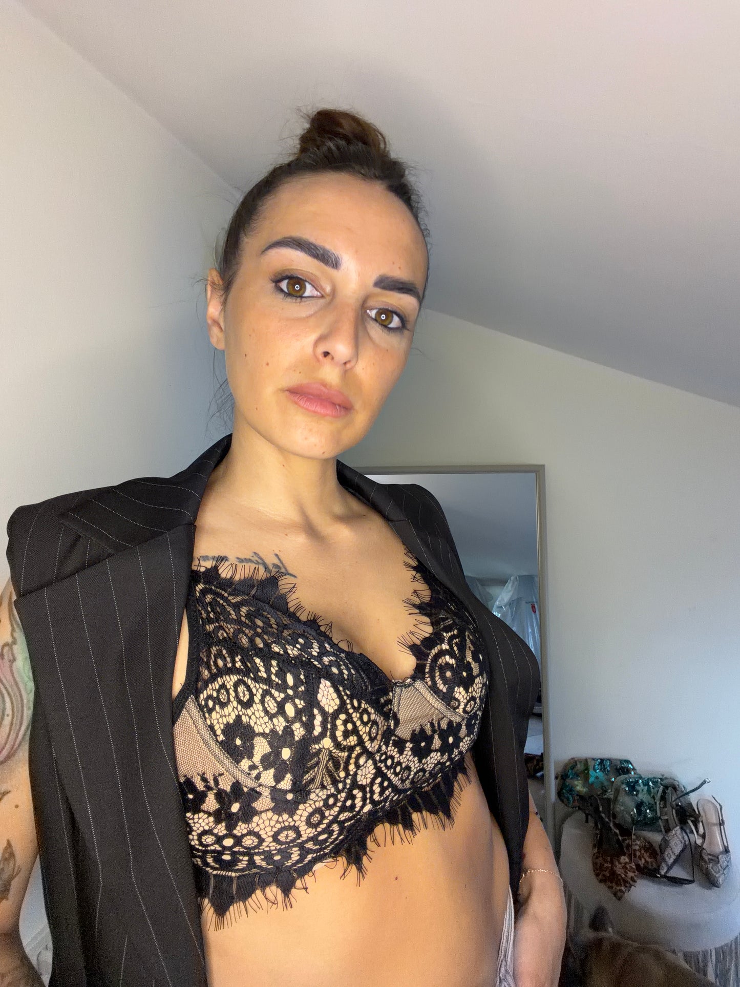 Top bralette in pizzo