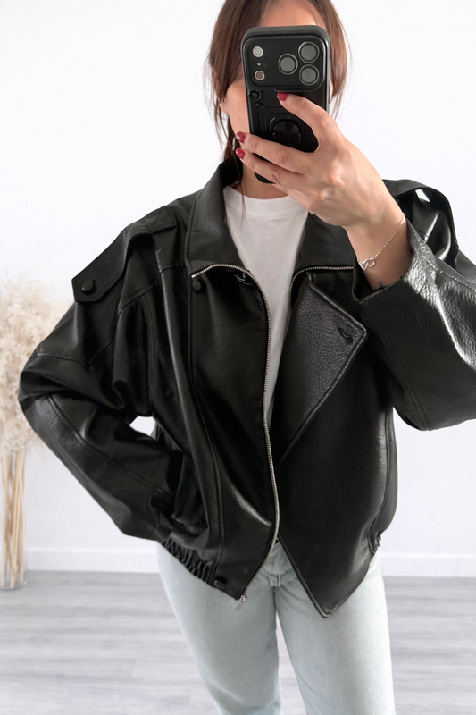 Giubbino simil pelle over