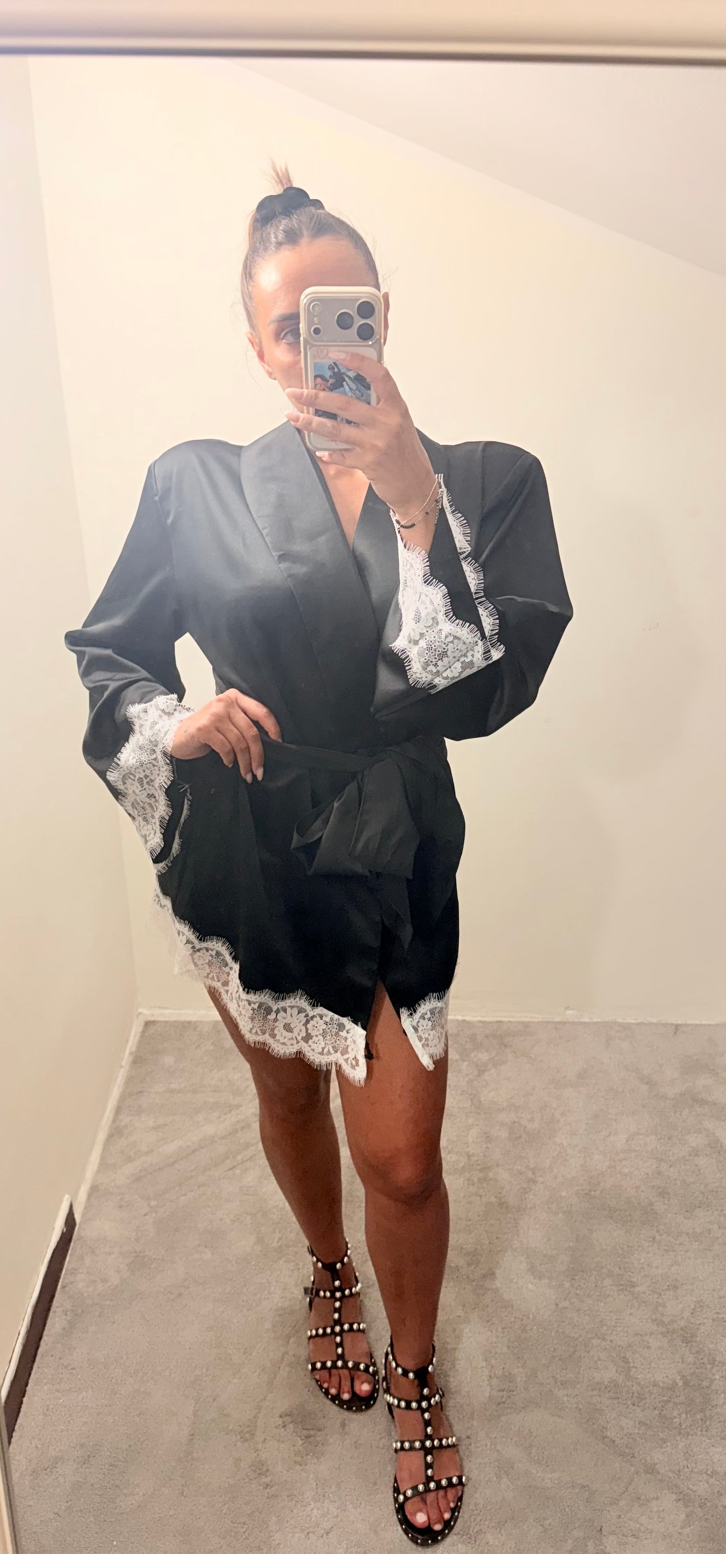 Kimono pizzo black