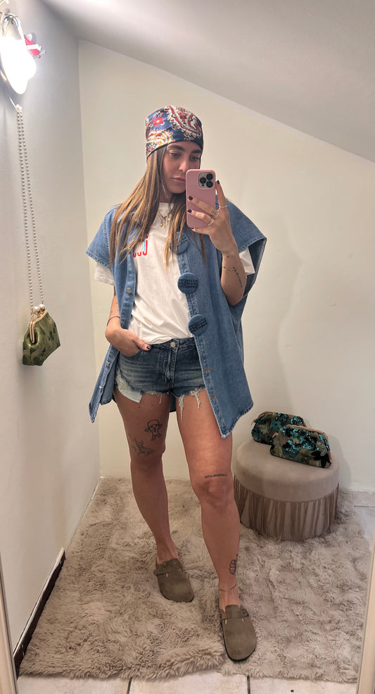 Camicia Over in Denim
