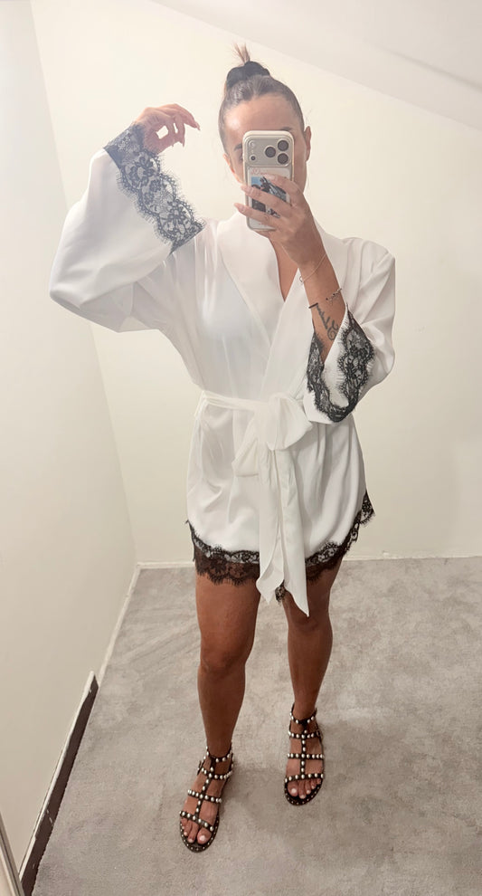 Kimono pizzo white