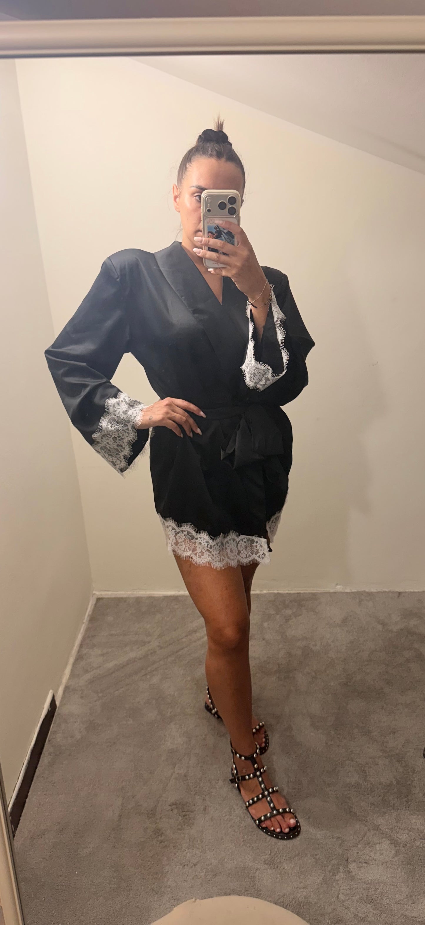 Kimono pizzo black