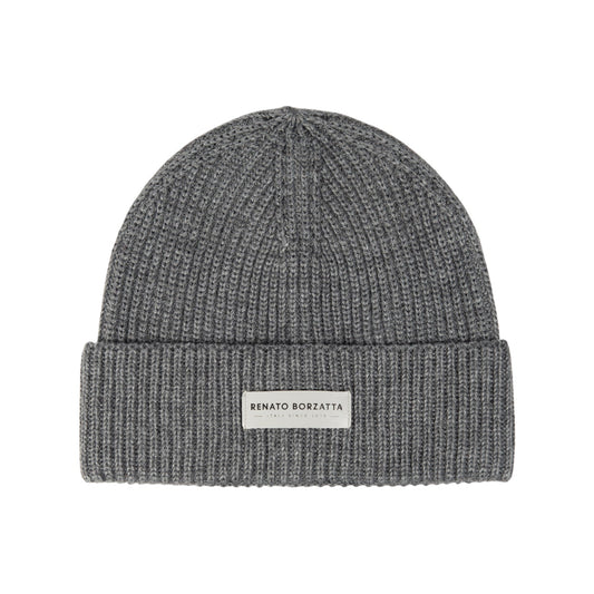 RB5003F  | Berretto in Maglia CERVINO Misto Lana Made in Italy. Colore Grigio Melange - Taglia Unica-0